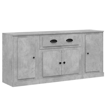 vidaXL Commodes 3 pcs Gris béton Bois d'ingénierie