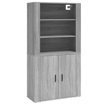 vidaXL Buffet haut gris en bois d'ingénierie Sonoma
