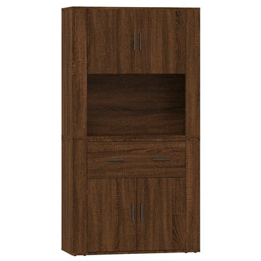 vidaXL Highboard Braun Eichen-Optik Holzwerkstoff