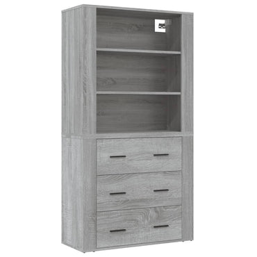 vidaXL Buffet haut gris en bois d'ingénierie Sonoma