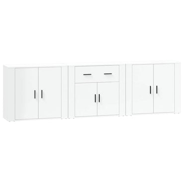 vidaXL Enfilades 3 pcs Blanc Bois d'ingénierie