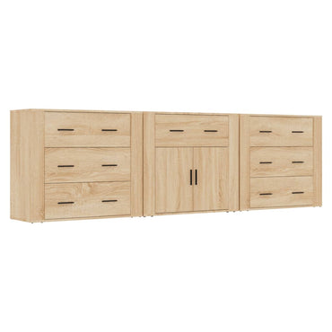 vidaXL Commodes 3 pcs. Aggloméré chêne sonoma