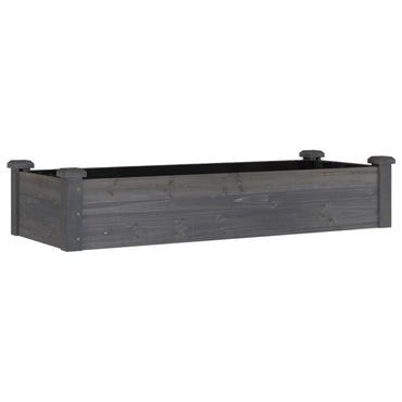 vidaXL Hochbeet mit Einsatz Grau 120x45x25 cm Massivholz Tanne