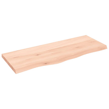 vidaXL Tischplatte 100x40x(2-4) cm Massivholz Eiche Unbehandelt