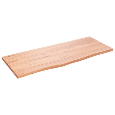 vidaXL Plateau de table marron clair 100x40x2 cm Chêne massif traité
