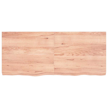 vidaXL Plateau de table marron clair 140x60x(2-6)cm chêne massif traité