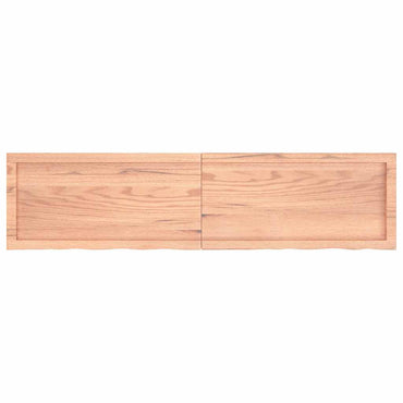 vidaXL Plateau de table Chêne massif traité marron clair 160x40x(2-4) cm