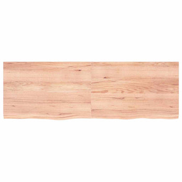 vidaXL Plateau de table marron clair 180x60x(2-4)cm, en chêne massif traité