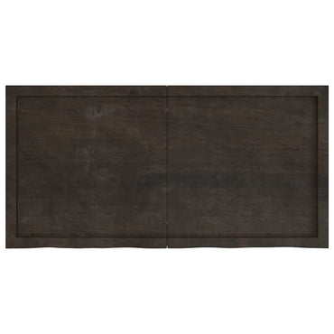 vidaXL Plateau de table marron foncé 120x60x(2-6)cm Chêne massif