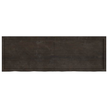 vidaXL Tischplatte Dunkelbraun 180x60x(2-4)cm Massivholz Eiche