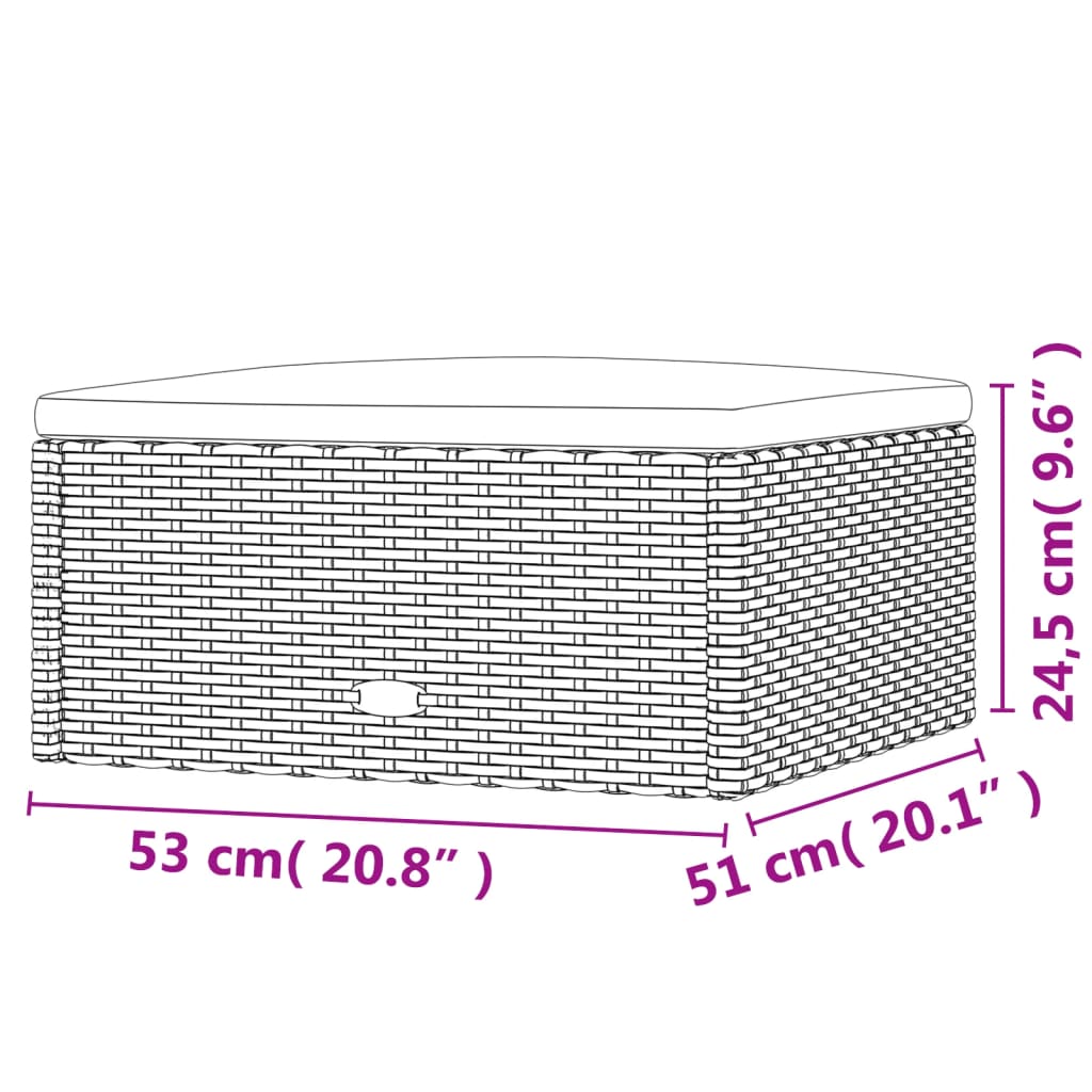 vidaXL 6-tlg. Garten-Lounge-Set mit Kissen Schwarz Poly Rattan