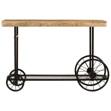vidaXL Console 112x36x76 cm Bois de manguier massif et fer