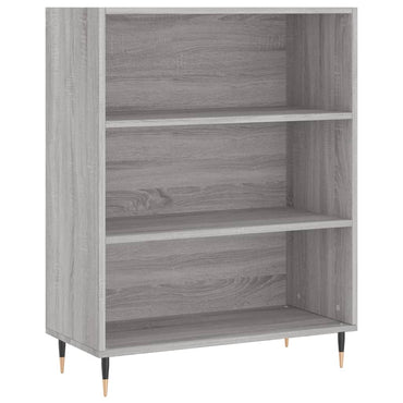 vidaXL Bücherregal Grau Sonoma 69,5x32,5x90 cm Holzwerkstoff