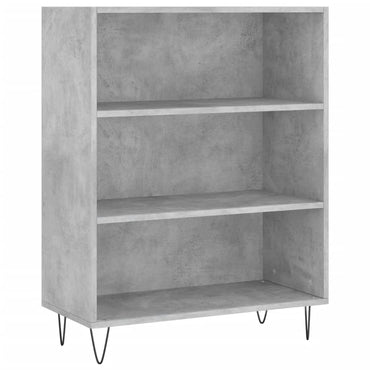 vidaXL Bücherregal Betongrau 69,5x32,5x90 cm Holzwerkstoff