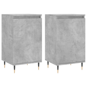 vidaXL Sideboards 2 Stk. Betongrau 40x35x70 cm Holzwerkstoff