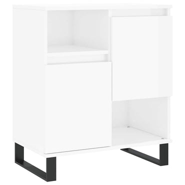 vidaXL Buffet haut brillant blanc 60x35x70 cm Bois d'ingénierie