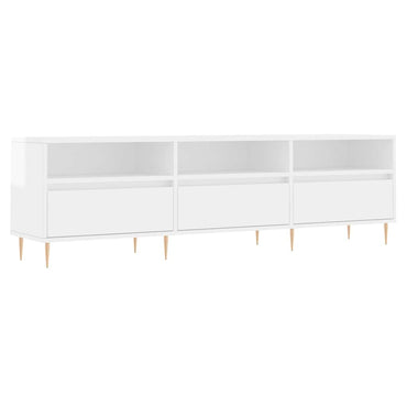 vidaXL TV-Schrank Hochglanz-Weiß 150x30x44,5 cm Holzwerkstoff