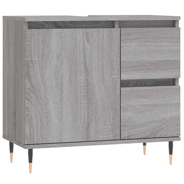 vidaXL Badschrank Grau Sonoma 65x33x60 cm Holzwerkstoff