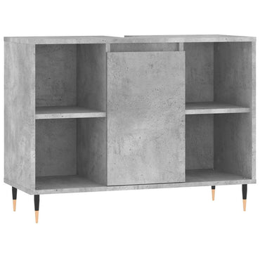 vidaXL Badschrank Betongrau 80x33x60 cm Holzwerkstoff