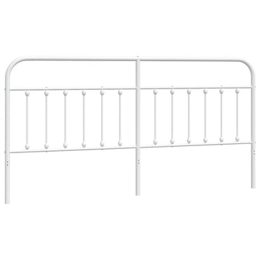 vidaXL Ersatz-Kopfteil Metall Weiß 193 cm