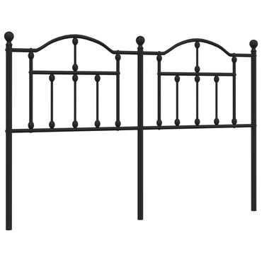 vidaXL Ersatz-Kopfteil Metall Schwarz 140 cm