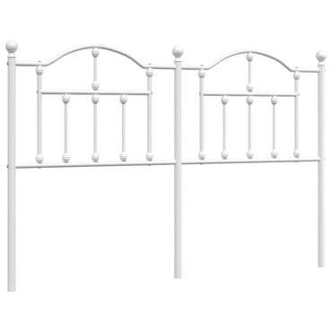 vidaXL Ersatz-Kopfteil Metall Weiß 150 cm