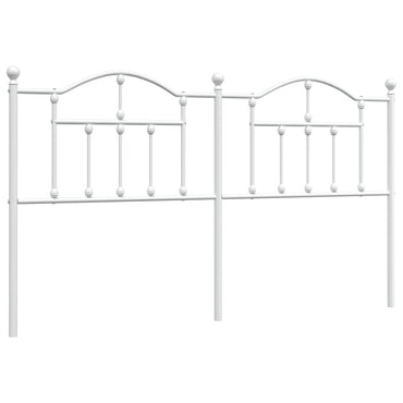 vidaXL Ersatz-Kopfteil Metall Weiß 180 cm