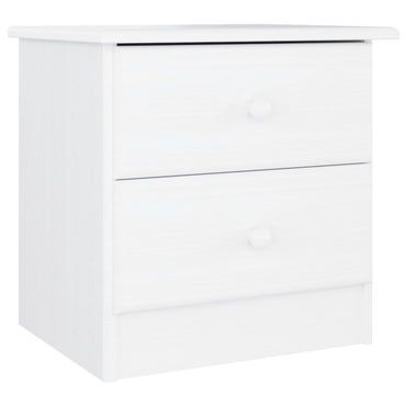 vidaXL Nachttisch ALTA Weiß 41x35x41 cm Massivholz Kiefer