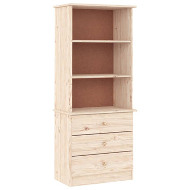 vidaXL Bücherregal mit Schubladen ALTA 60x35x142 cm Massivholz Kiefer