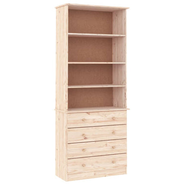 vidaXL Bücherregal mit Schubladen ALTA 77x35x186,5cm Massivholz Kiefer