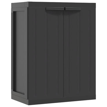 vidaXL Armoire de jardin noir 65x37x85 cm PP