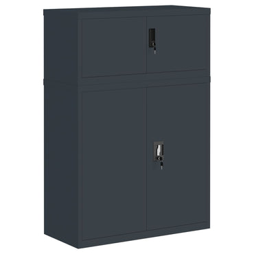 vidaXL Aktenschrank Anthrazit 90x40x130 cm Stahl