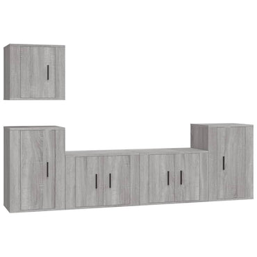vidaXL Ensemble de meubles TV 5 pcs Gris sonoma Aggloméré