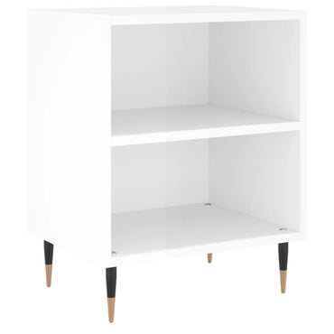 vidaXL Table de chevet blanc brillant 40x30x50 cm Aggloméré