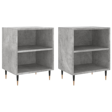 vidaXL Nachttische 2 Stk. Betongrau 40x30x50 cm Holzwerkstoff