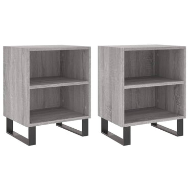 vidaXL Nachttische 2 Stk. Grau Sonoma 40x30x50 cm Holzwerkstoff