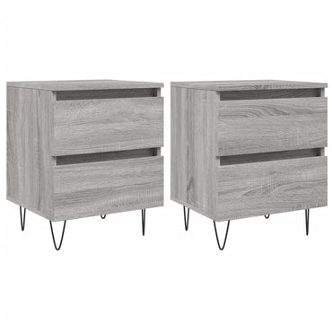 vidaXL Nachttische 2 Stk. Grau Sonoma 40x35x50 cm Holzwerkstoff
