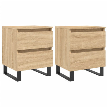 vidaXL Nachttische 2 Stk. Sonoma-Eiche 40x35x50 cm Holzwerkstoff