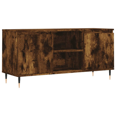 vidaXL Meuble TV chêne fumé 104x35x50 cm Aggloméré