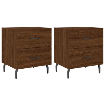 vidaXL Tables de chevet 2 pcs Aspect chêne marron 40x35x47,5 cm Bois d'ingénierie