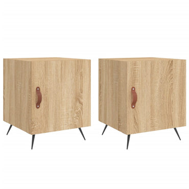 vidaXL Tables de chevet 2 pcs Chêne Sonoma 40x40x50 cm Bois d'ingénierie