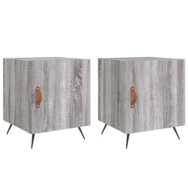 vidaXL Tables de chevet 2 pcs Gris sonoma 40x40x50 cm Bois d'ingénierie