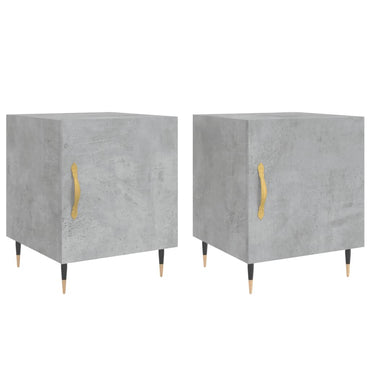 vidaXL Tables de chevet 2 pcs Gris béton 40x40x50 cm Bois d'ingénierie