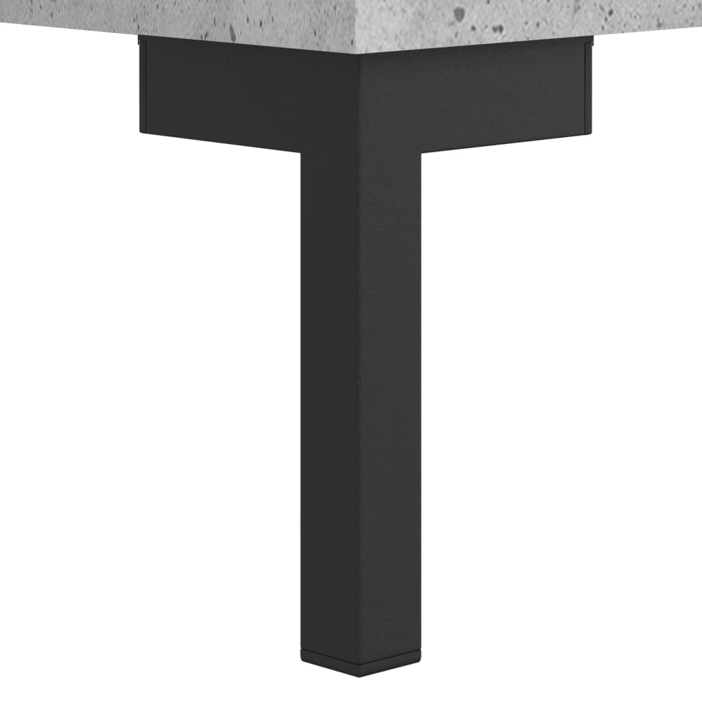 vidaXL Tables de chevet 2 pcs Gris béton 40x40x50 cm Bois d'ingénierie