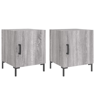 vidaXL Nachttische 2 Stk. Grau Sonoma 40x40x50 cm Holzwerkstoff