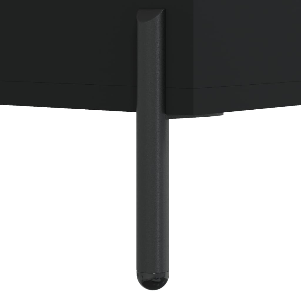 vidaXL Tables de chevet 2 pcs Noir 40x40x50 cm Bois d'ingénierie