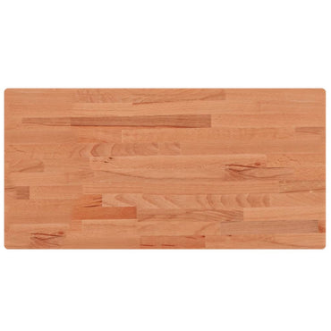 vidaXL Tischplatte 100x50x1,5 cm Rechteckig Massivholz Buche