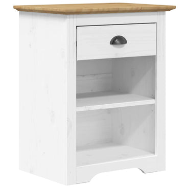 vidaXL Nachttisch BODO Braun 53x38,5x67 cm Massivholz Kiefer