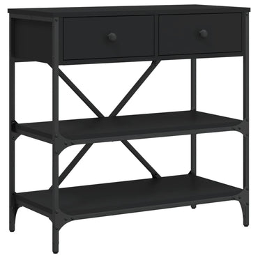 vidaXL Konsolentisch Schwarz 75x34,5x75 cm Holzwerkstoff