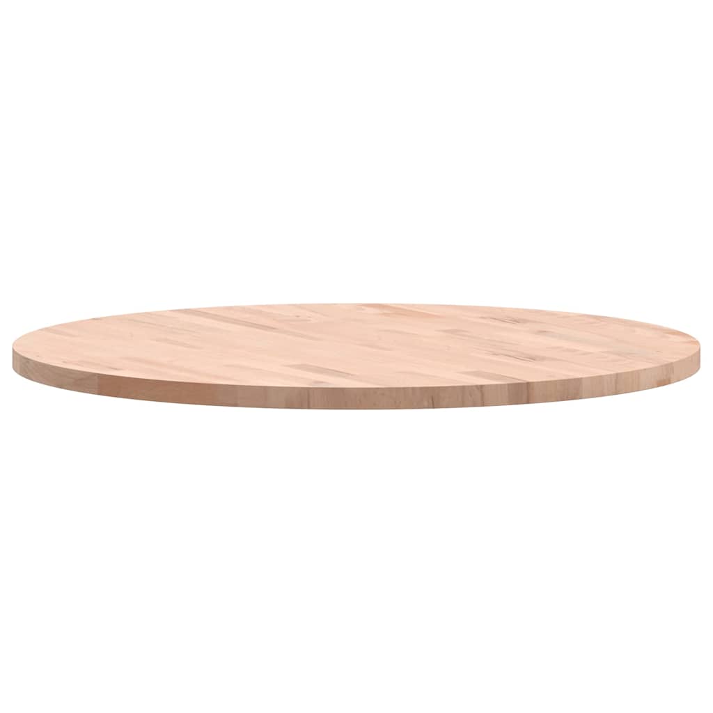 vidaXL Tischplatte Ø80x2,5 cm Rund Massivholz Buche
